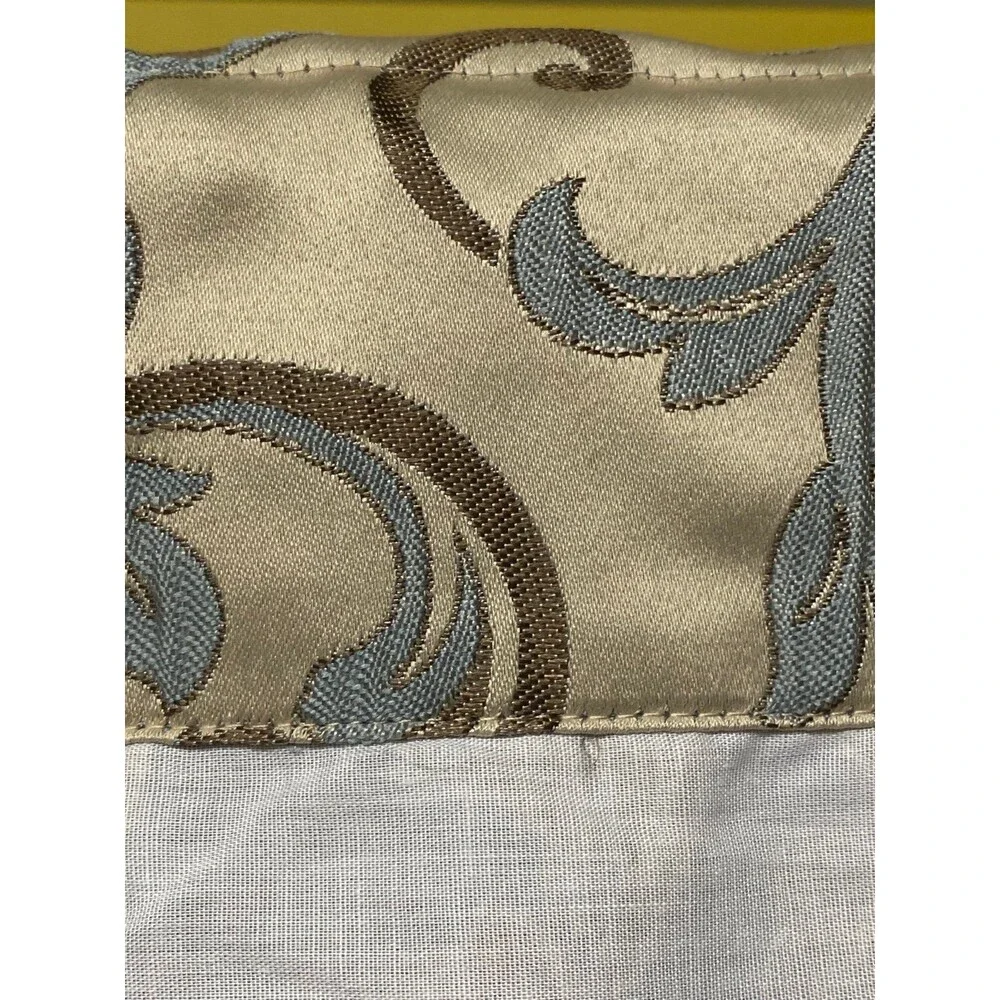 Royal Velvet Jacquard Fringe Valance - Set of 2 Pieces- 49”L x 25”H each .